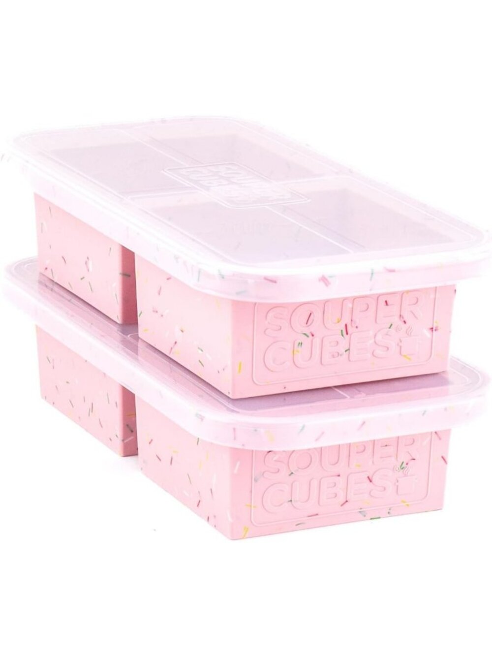 Silicone Food Freezer Mold - 2 Cup Portion Control, Cotton Candy - 2-Pack